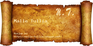 Malle Tullia névjegykártya